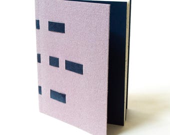 Handmade Blank Page Book in Lavender and Indigo
