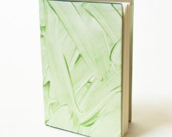 Handmade Blank Page Book, Green Painterly Cover