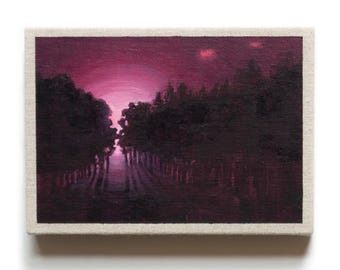 UAP UFO Hand-painted Historical Sighting -  Rendlesham Forest, Suffolk, 1980