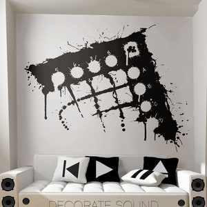 Drum Pad Controller Wall Decal- Music Producer Beats Creator Beast Midi Novation Launchpad MK2 Ableton Live Splash Design by Blazing Vault