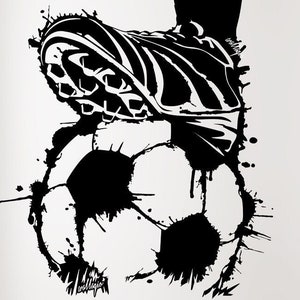Soccer Wall Decal - Futbol Decor Lionel Messi Fútbol Cristiano Ronaldo Soccer Player Neymar Gamer Wall Decal Soccer Love by Wallagio