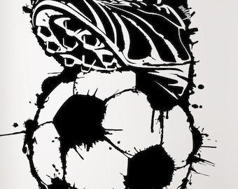 Soccer Wall Decal - Futbol Decor Lionel Messi Fútbol Cristiano Ronaldo Soccer Player Neymar Gamer Wall Decal Soccer Love by Wallagio