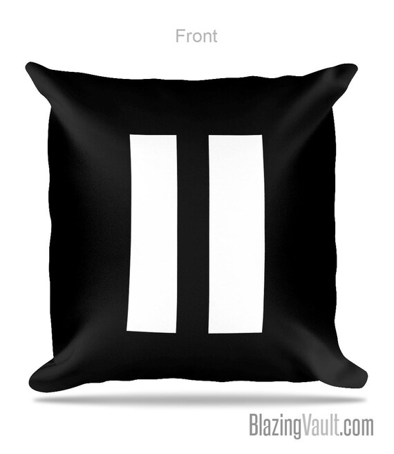 Pause Button Music Throw Pillow Music Throw Pillow Cover Audio Music Various