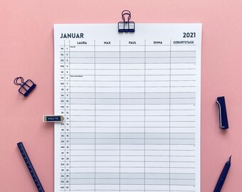 Wandkalender A3 Etsy