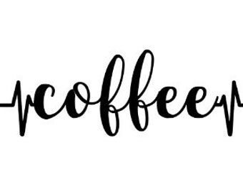 Coffee Heartbeat Vinyl Decal For Cars, Coffee Decal For Mugs, Coffee Heartbeat, Coffee Lovers, Custom Vinyl Decals, Coffee Car Decal