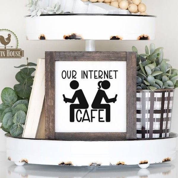 Our Internet Cafe Using Your Phone On Toilet Funny Bathroom Sign, Funny Bathroom Decor, Funny Guest Bath, Toilet Humor, Sitting On Toilet