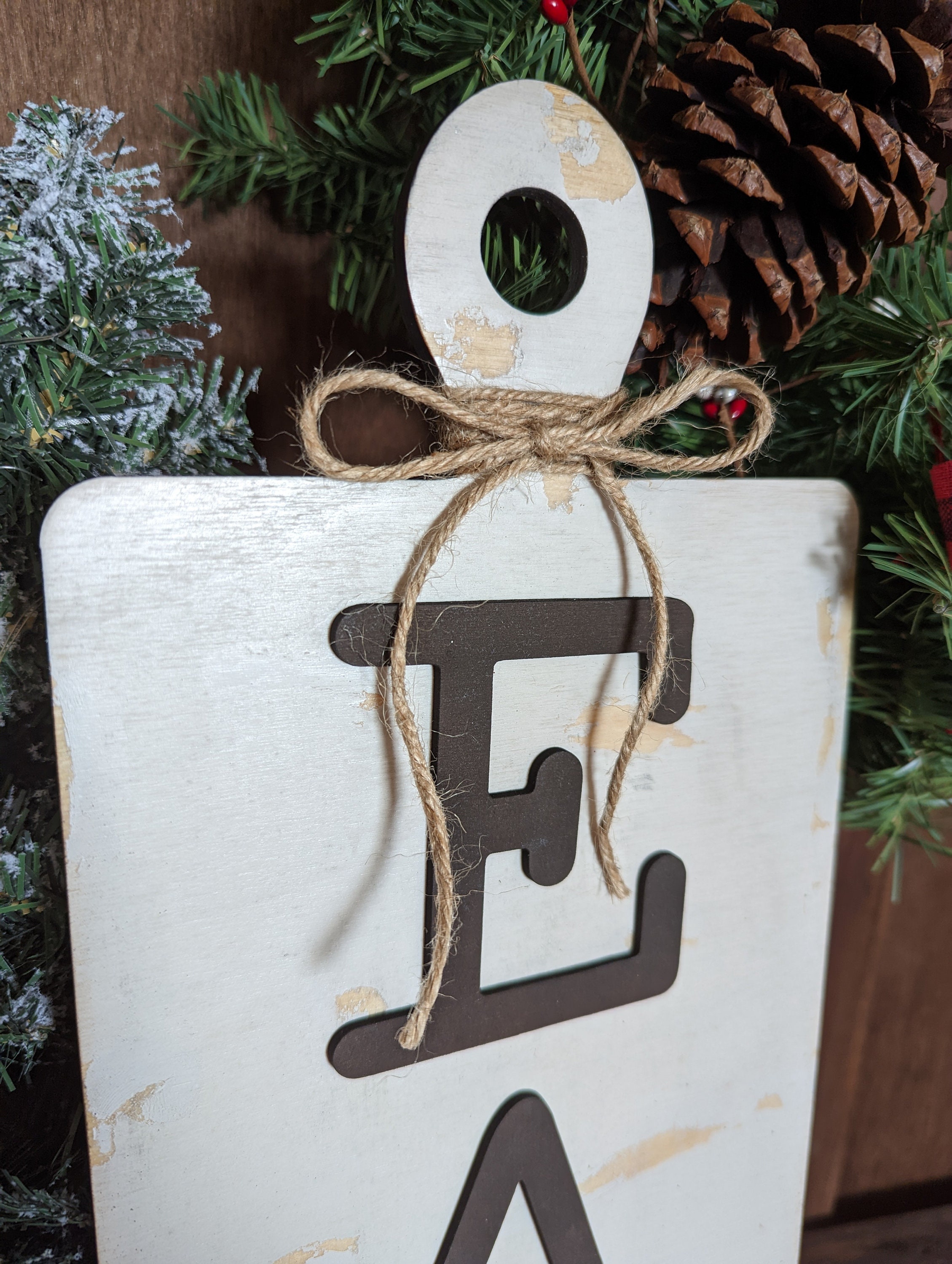 Vertical EAT Wall Decor Rustic Chipped Paint Cutting Board Etsy