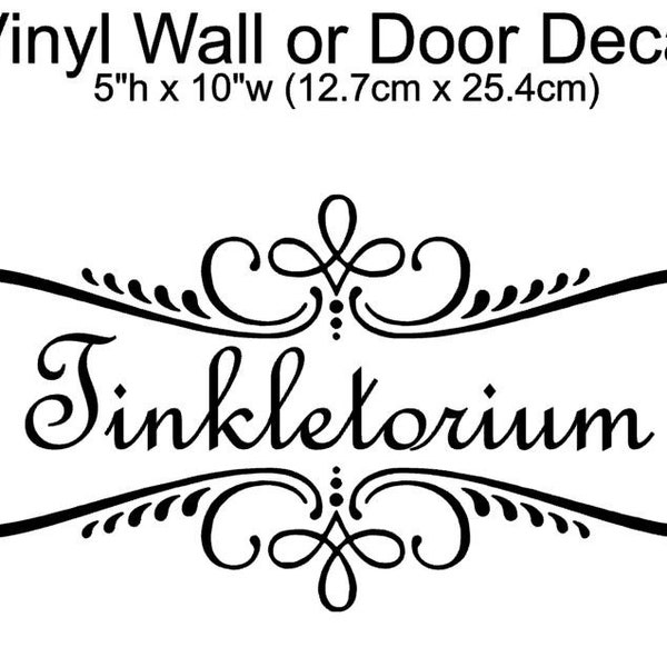 Tinkletorium Bathroom Door Vinyl Decal, Washroom Door Sign, Bathroom Door Sign, Funny Bathroom Sign, Bathroom Humor, Unique Bathroom