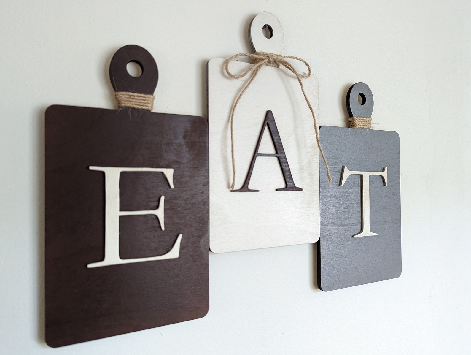 Painted Farmhouse EAT Wall Decor Cutting Board Shaped EAT Etsy