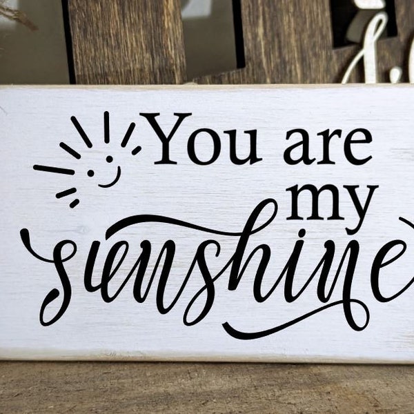 Mini You Are My Sunshine Wood Sign, Tiered Tray Love Sign, Farmhouse Tier Tray Decor, Farmhouse Decor, Rustic Mini Decor, Small Sign