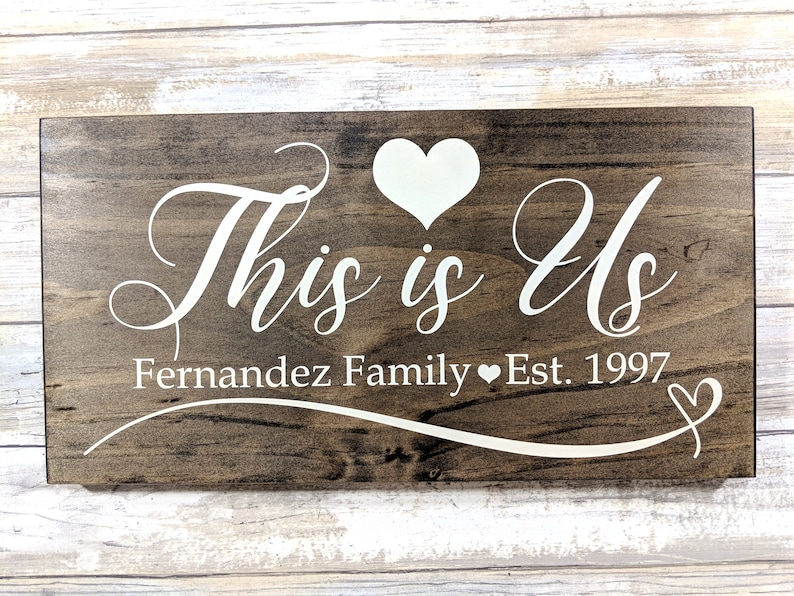 Custom This is Us Wood Sign Rustic Wood Sign Farmhouse Sign Etsy