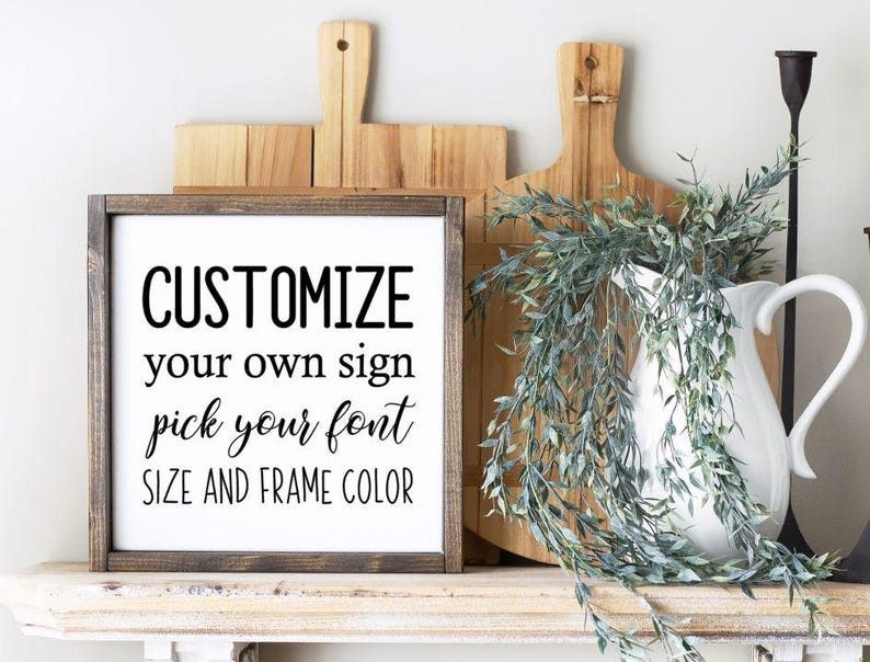 Custom Wood Sign, Quote Sign, Personalized Sign, Create Your Own Sign, Custom Quote Sign, Personalized Framed Wood Sign, Personalized Gift