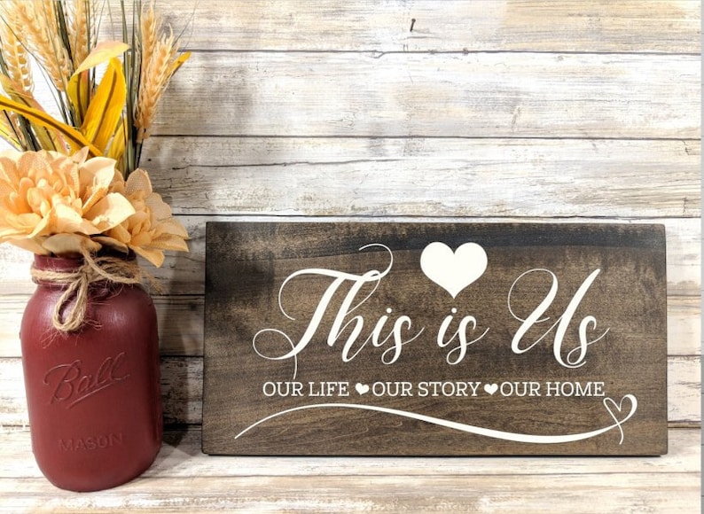 Custom This is Us Wood Sign Rustic Wood Sign Farmhouse Sign Etsy