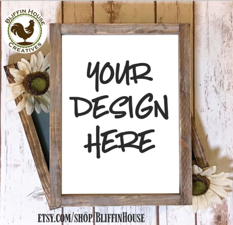 Personalized Framed Wood Sign your Design Here Etsy