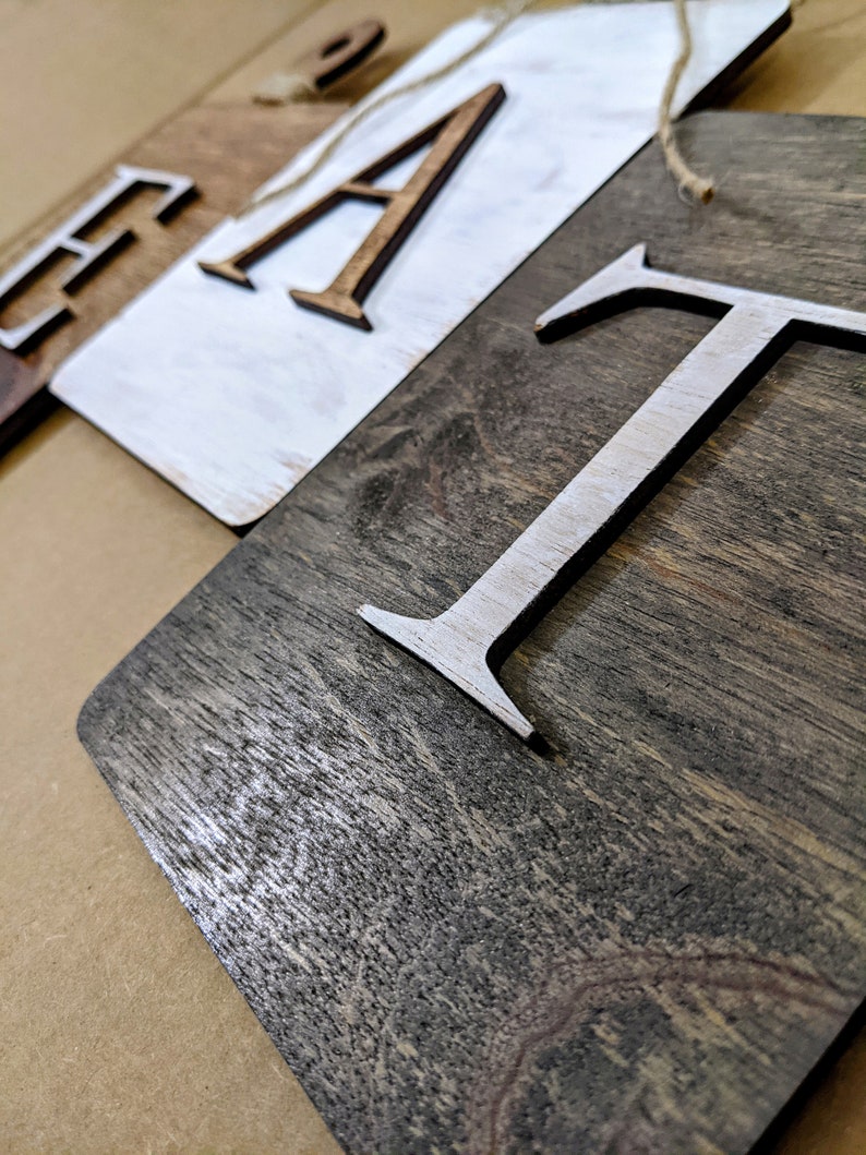 Rustic EAT Wall Decor Cutting Board Shaped EAT Wall Hanging Etsy