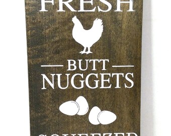 1pc Farm Fresh Butt Nuggets Logo En Métal Vintage Amusant - France