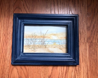 Beach. Original watercolor painting of beach 4x6 painting ONLY
