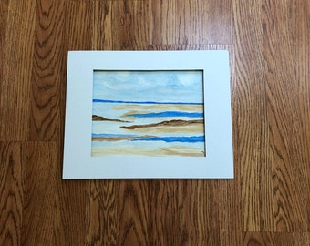 The shore in watercolor  8x10