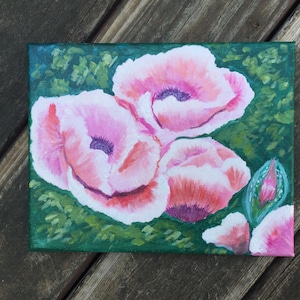 Poppies, 8x10 acrylic painting