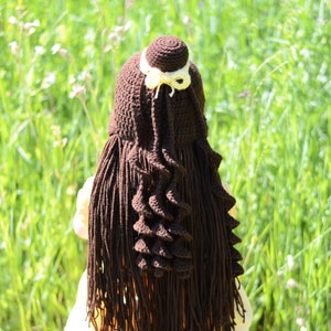 Princess Belle hat, crochet princess hat, yarn wig, dress up hat