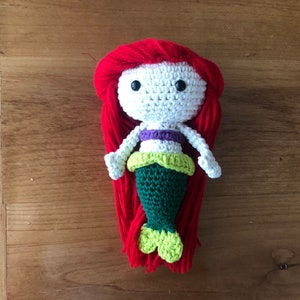 Crochet Ariel Mermaid doll, Ariel amigurumi, mermaid doll