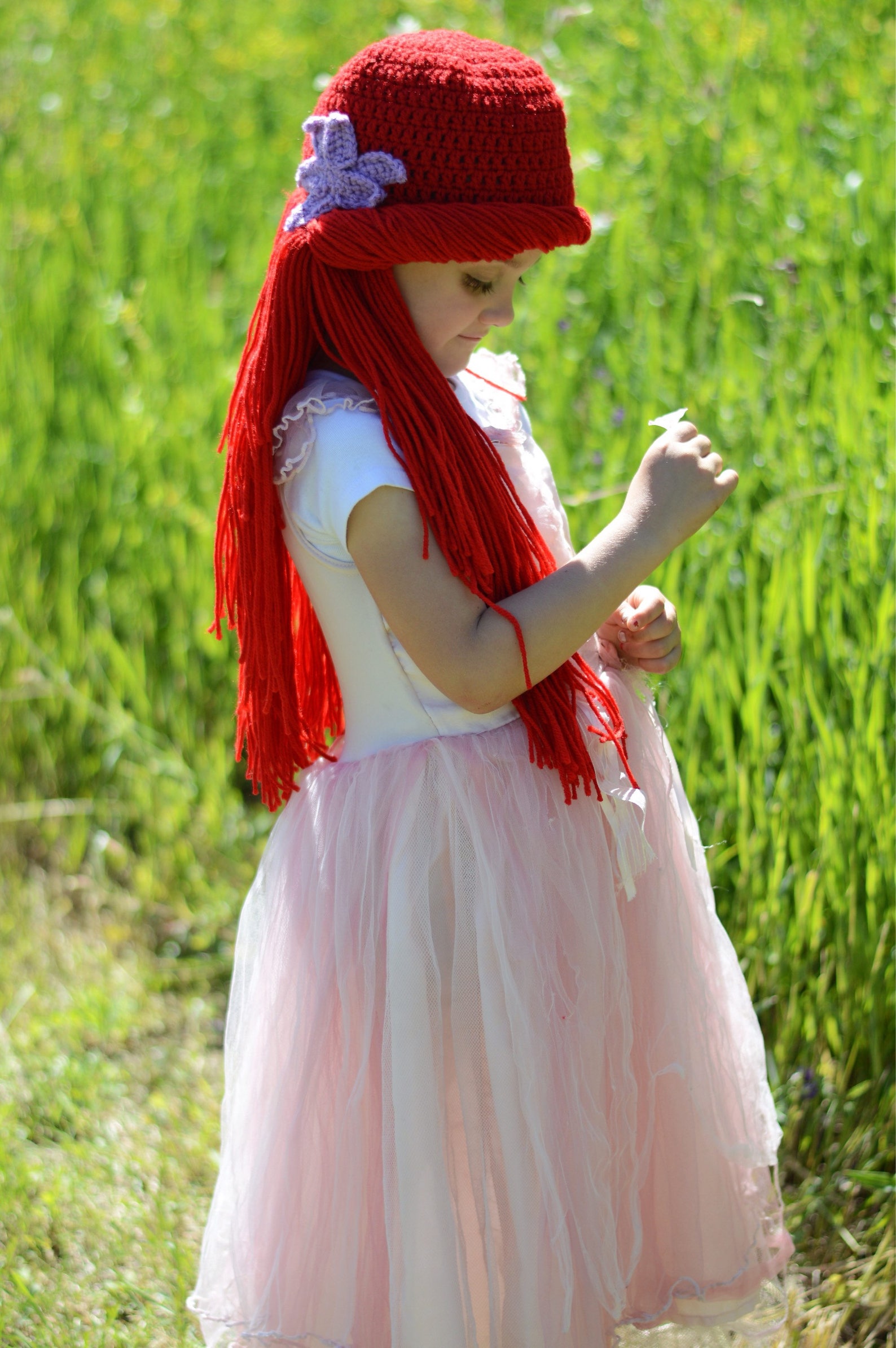 Princess Ariel Hat Dress up Hat Halloween Hat Yarn Wig Etsy