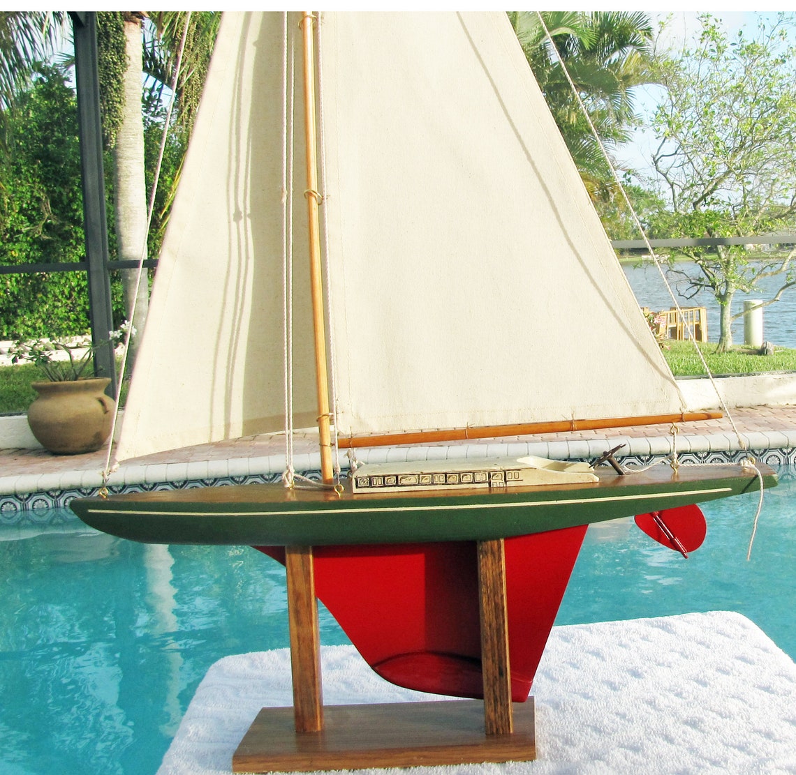 vintage toy sailboat