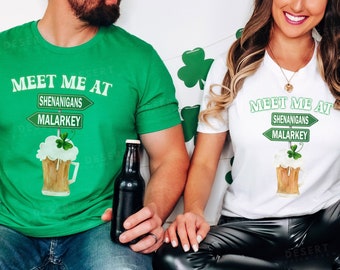 St. Patrick's Day Shirt | Shenanigans And Malarkey | Funny Irish Shirt | St Patrick's Day Gift | Lucky Shamrock Shirt | St Patrick's Day Tee