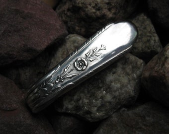 Art Nouveu Floral Old Pattern Silverware Spoon Key Chain KC28 Western Skies Silver