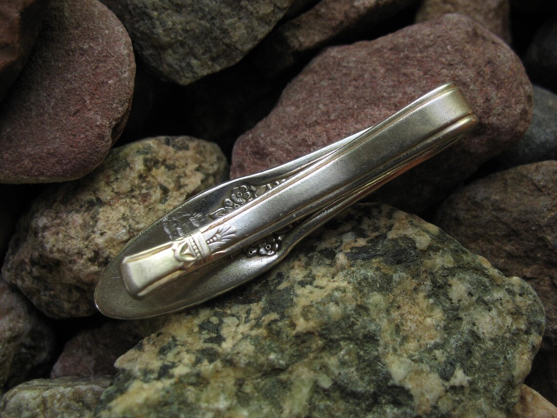 Antique Floral Silverware Money Clip MC132 Western Skies Etsy