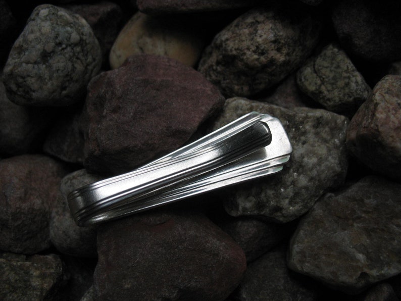 Native American Like Design Silverware Money Clip MC146 Western Skies Silver