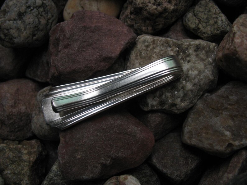 Native American Like Design Silverware Money Clip MC146 Western Skies Silver