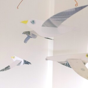 Seagulls Hand-cut Paper Mobile - Etsy