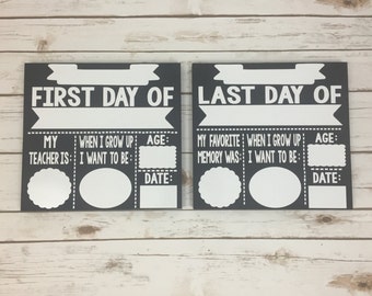 First Day of School Sign for Pictures - Dry Erase School Sign - Back to School Sign - First Day of School Sign - Last Day of School Sign