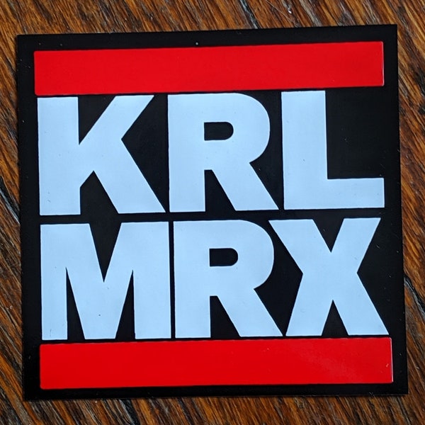 Vinyl Sticker: KRL MRX Run-DMC Logo｜Karl Marx Communist Marxist