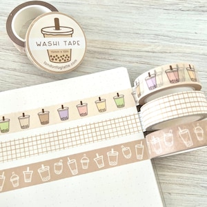 Boba Washi Tape | Bubble Tea Washi Tape 10m