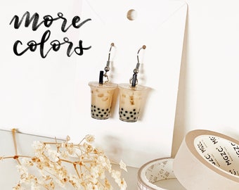 Boba Milk Tea Earrings | Bubble Tea Earrings