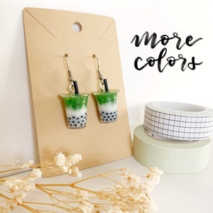 Boba Earrings | Boba Tea Latte Series | Coffee Earrings