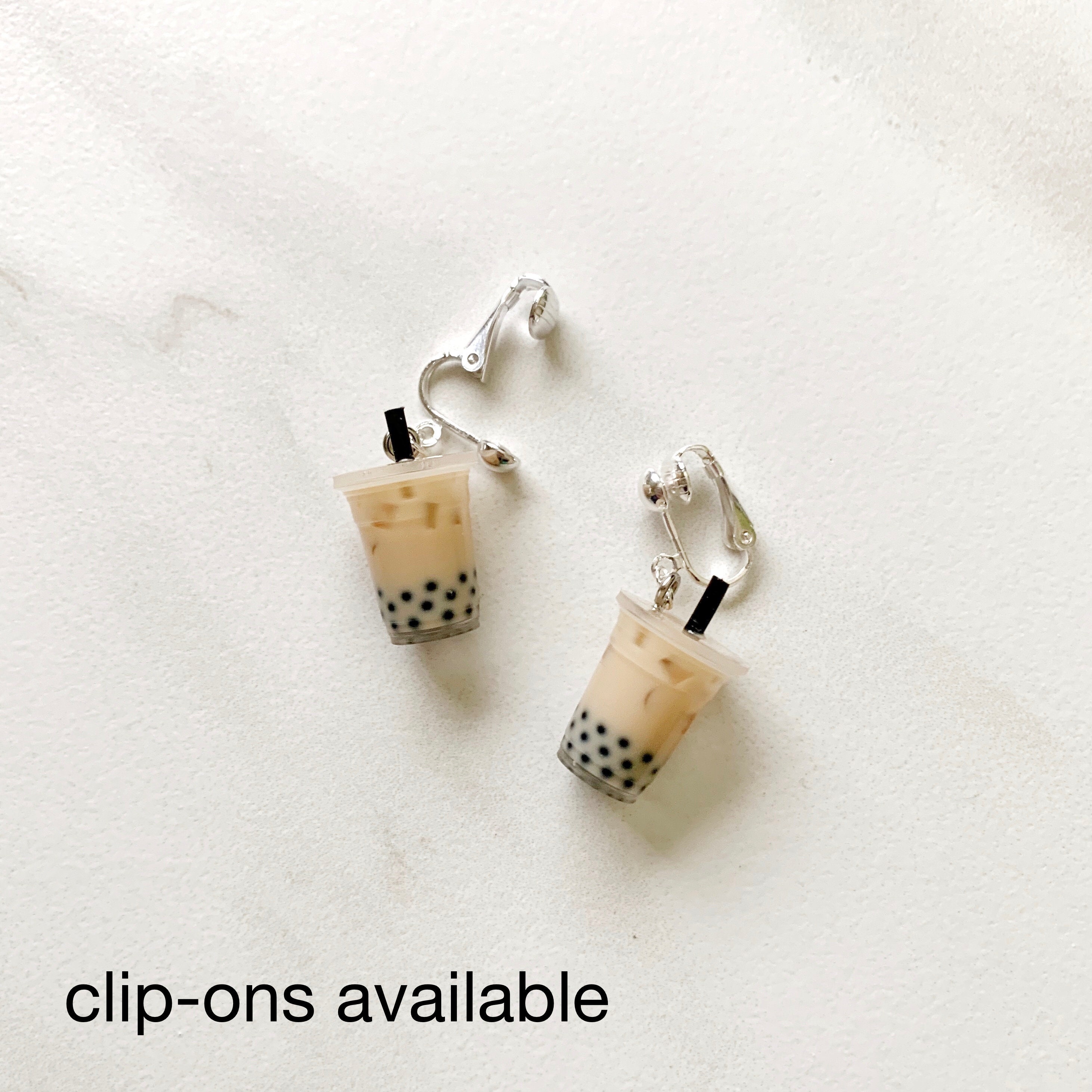Bubble Milk Tea Bear Earring - Shop jlgrocery Earrings & Clip-ons - Pinkoi