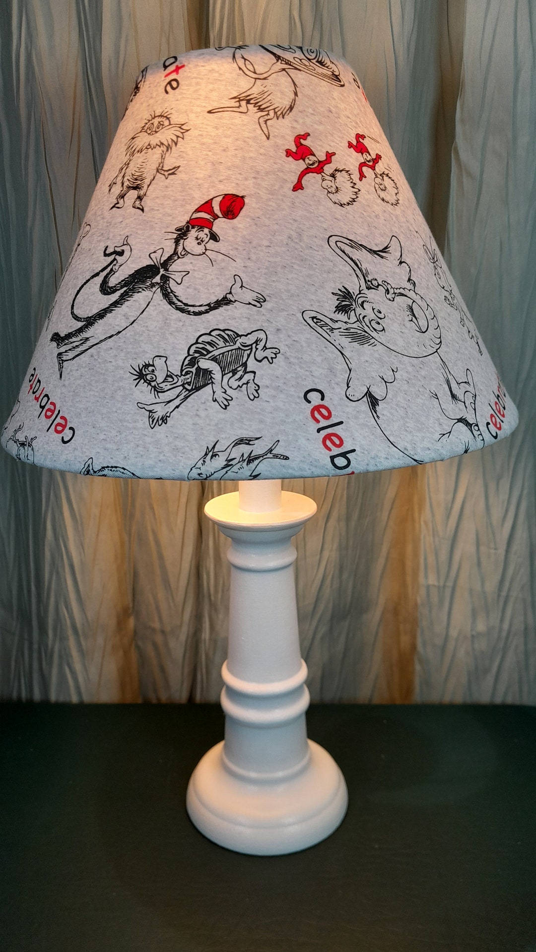 Dr. Seuss Accent Lamp, Cat in the Hat/horton the Elephant Child's Lamp ...