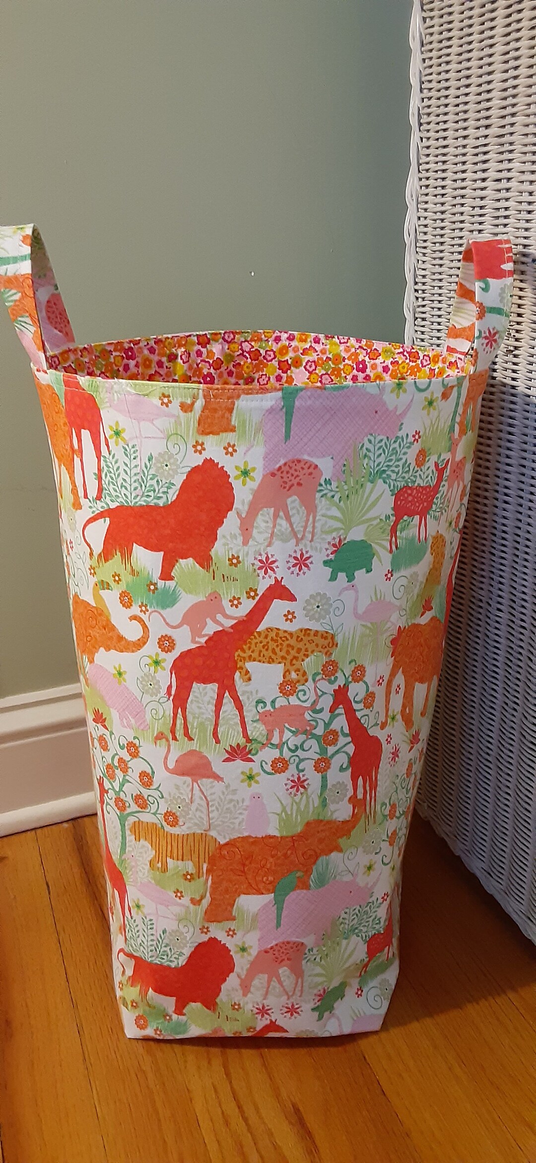 Jungle/zoo Safari Mini Hamper Animal Storage Basket/ Toy Etsy