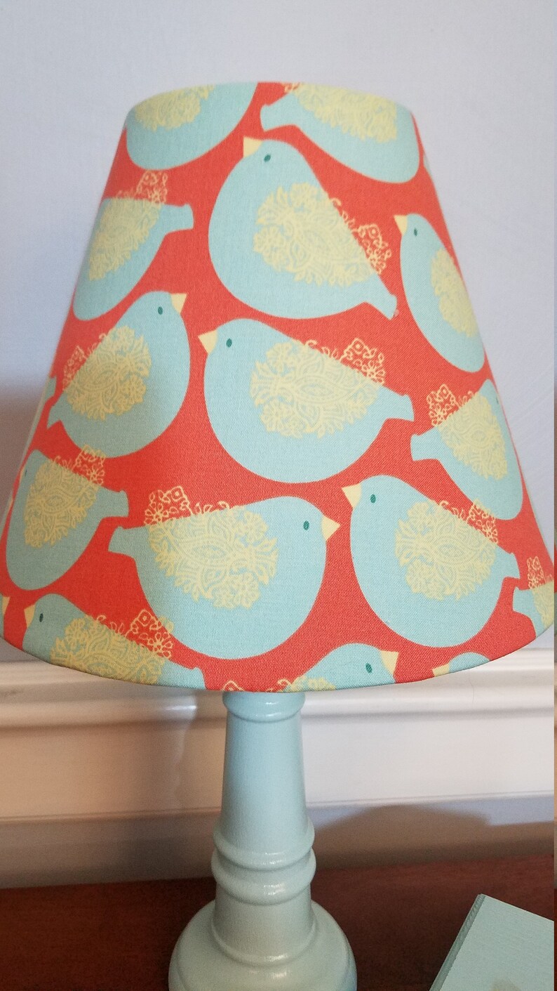 Bird accent lamp boy girl nursery bird nursery AQUA BIRDS nursery lamp baby gift bird tabledesk lamp turquoise bird lamp