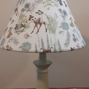 Bambi nursery accent lamp, Bambi and butterfly baby lamp, baby deer table lamp, Bambi Thumper nursery/child lamp, baby gift, woodland lamp