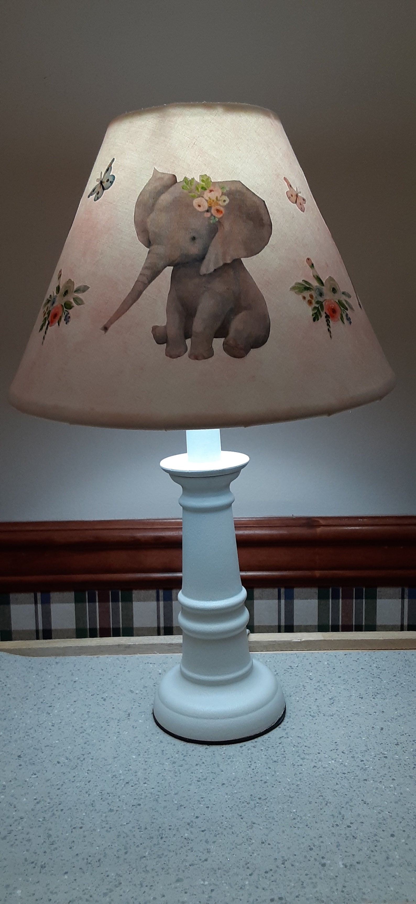 Elephant Nursery / accent lamp baby elephant Nursery lamp Etsy