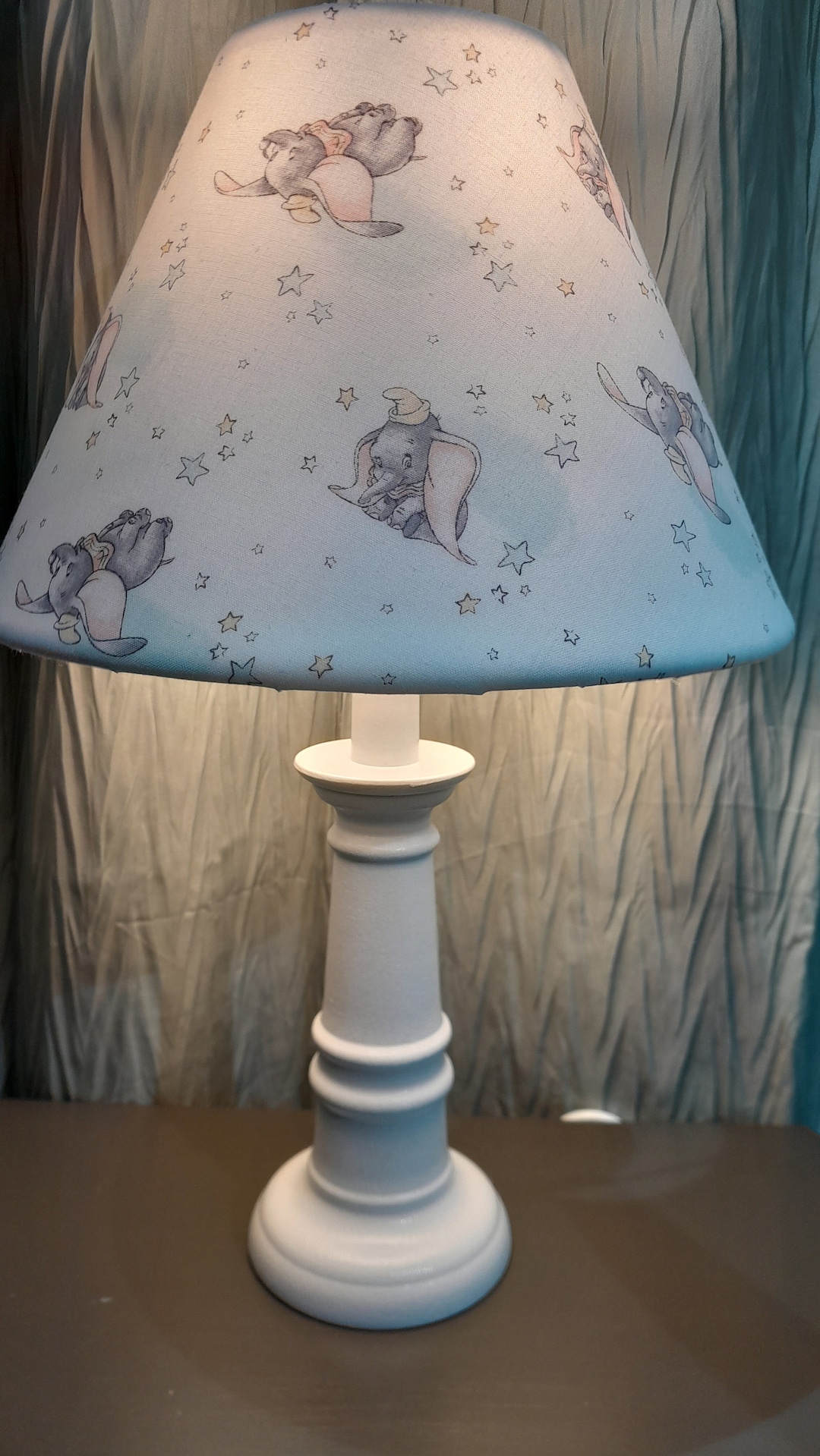 Dumbo Nursery / Accent Lamp, Baby Elephant Table Lamp, Disney Inspired Elephant Baby Lamp