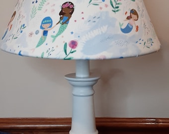 Mermaid nursery/accent lamp, nautical baby girl Nursery lamp, sea turtle Nursery lamp, ocean themed Nursery / Beach lamp, baby girl gift