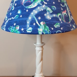 Mermaid accent/nursery lamp, mermaid baby lamp, girl nautical nursery lamp, mermaid seashell child&#39;s bedroom lamp, beach house seashore lamp