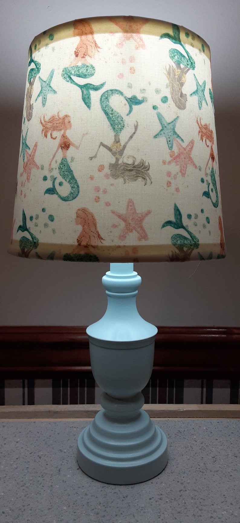 Mermaid accent/nursery lamp starfish nursery/accent lamp Etsy