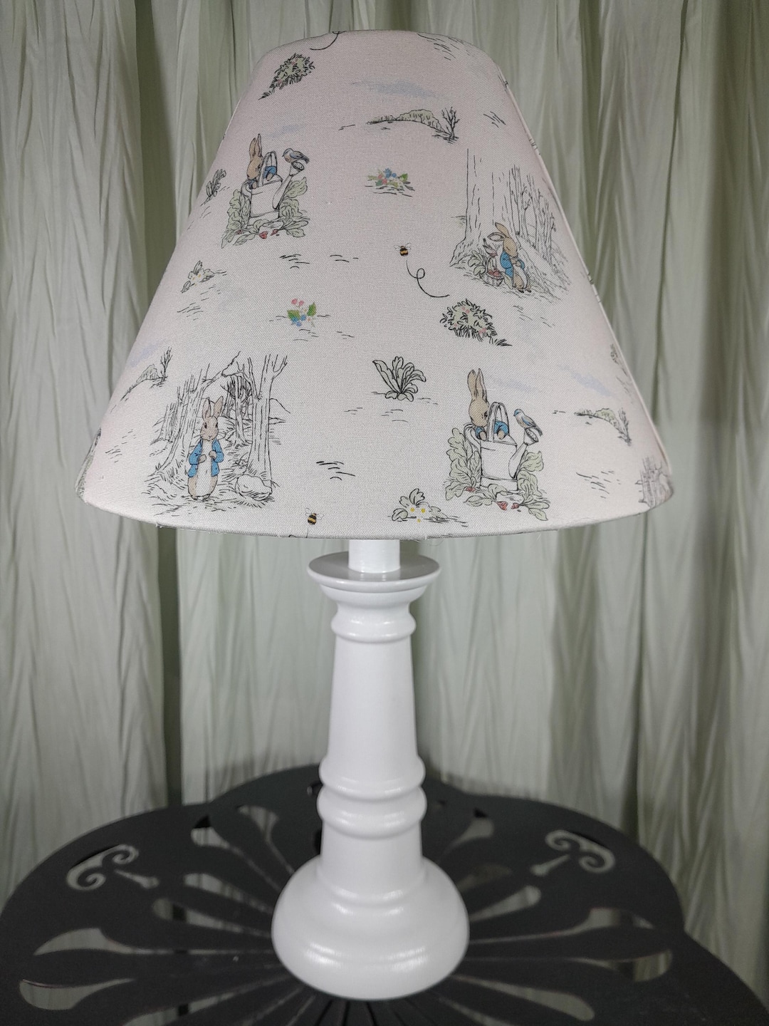 Beatrix Potter Peter Rabbit 2 Side Seam Lamp, Woodland Baby Lamp, Bunny ...