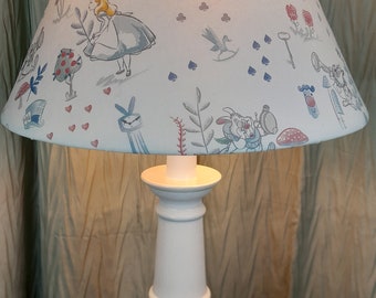 Alice in Wonderland Nursery accent lamp, Alice in Wonderland baby girl Nursery lamp, Alice in Wonderland bedroom lamp, girl baby gift.